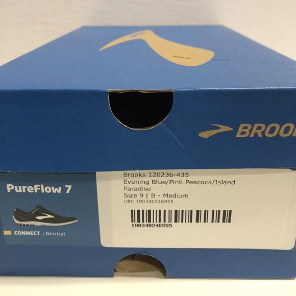 Brooks Women’s Pureflow 7, Blue Running Shoes, Size 9 M. - Picture 7 of 7